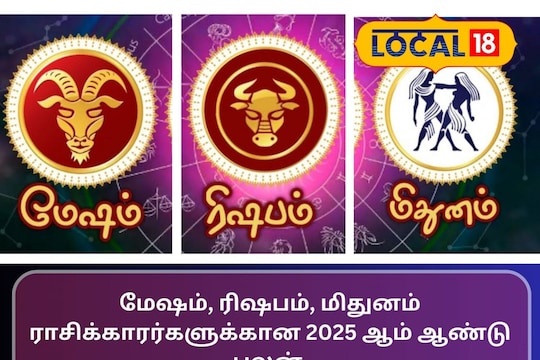 மேஷம், ரிஷபம், மிதுனம்
ராசிக்காரர்களுக்கான 2025 ஆம் ஆண்டு பலன்