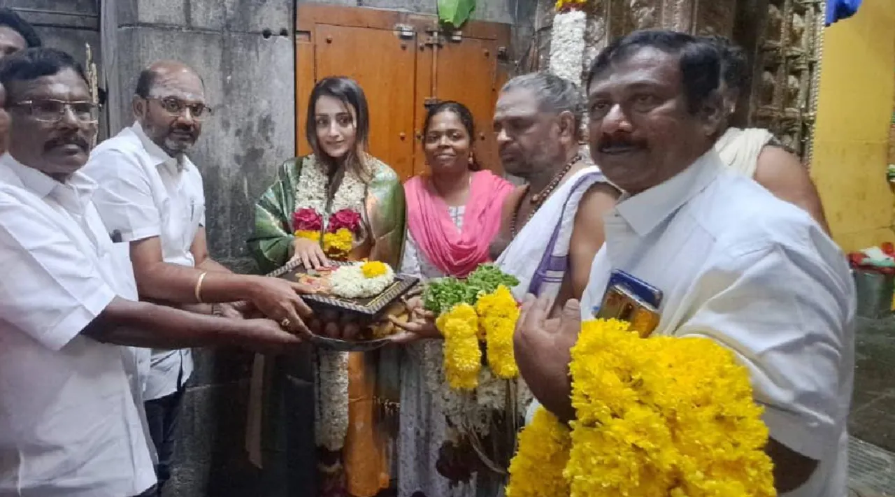 Trisha at temple