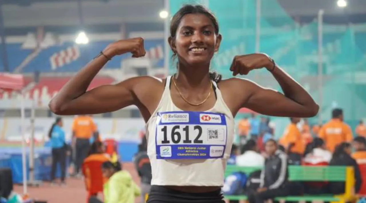 Abinaya Rajarajan Tamil Nadu sprinter 100m national U 18 Dutee Chand record Tamil News