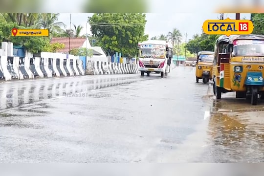 ராமேஸ்வரத்தில் மிதமான மழை
