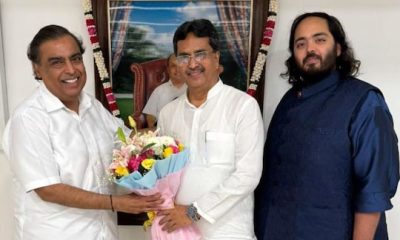ரிலையன்ஸ் சேர்மன் முகேஷ் அம்பானியுடன் திரிபுரா முதல்வர்