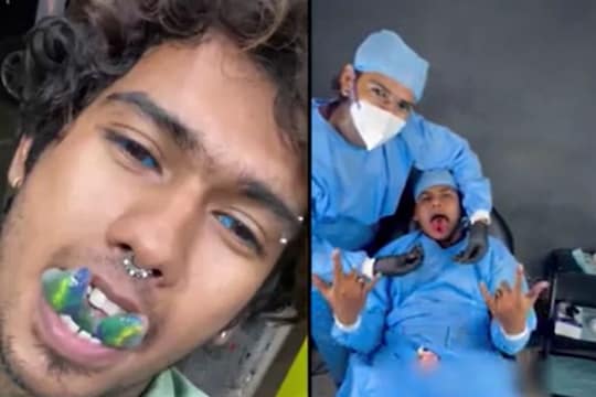 நாக்கை இரண்டாக பிளந்து டாட்டூ குத்தும் வீடியோ வெளியீடு... திருச்சியில் அதிர்ச்சி சம்பவம்