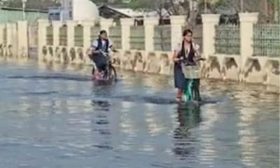 தாமிரபரணி ஆற்றில் ஏற்பட்ட வெள்ளம்; தூத்துக்குடி மாணவர்கள் அவதி