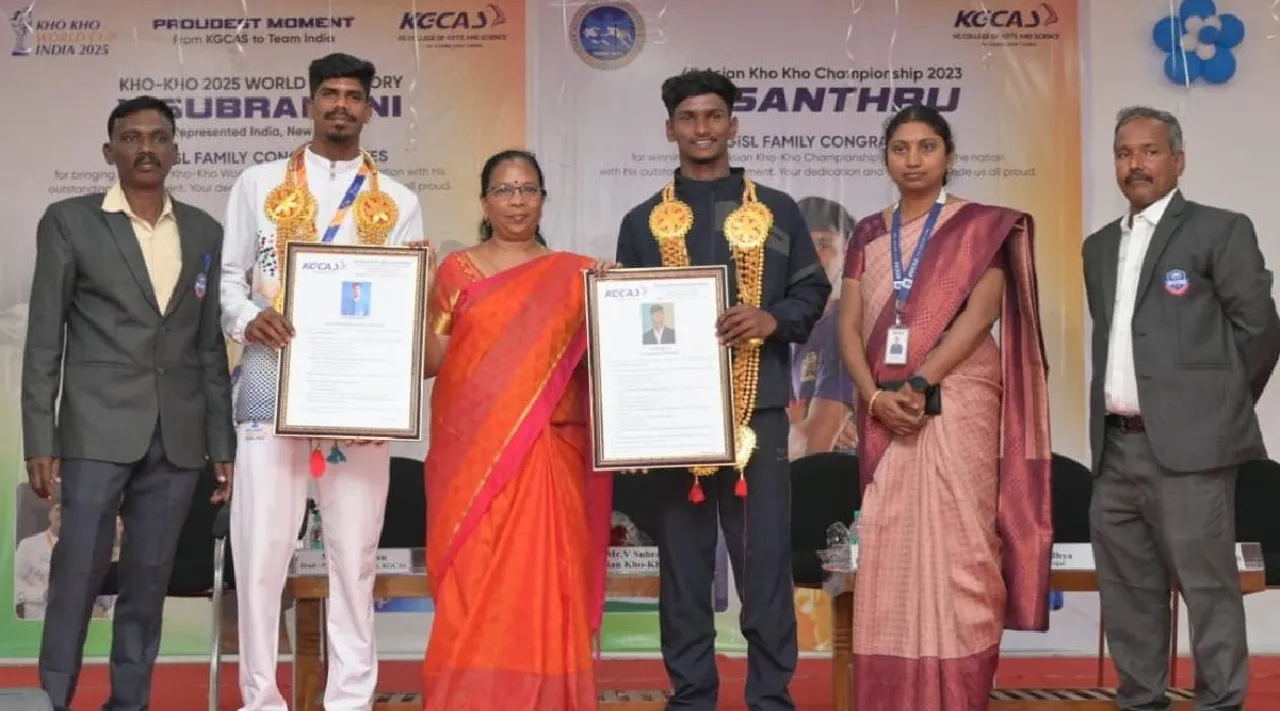 kho kho world cup 2025 coimbatore player subramani grand welcome Tamil News