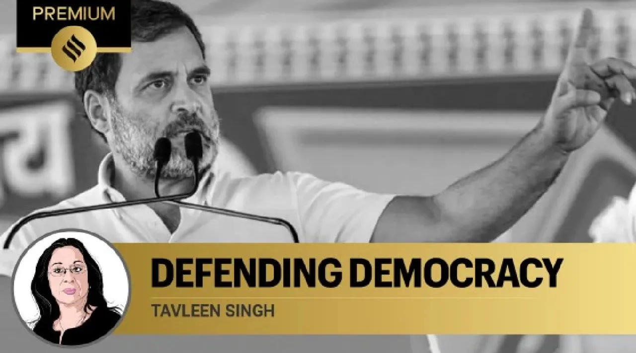 Tavleen Singh writes defending democracy Congress rahul gandhi Tamil News