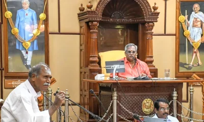Puducherry no confidence motion against Speaker cancelled CM announce Tamil News