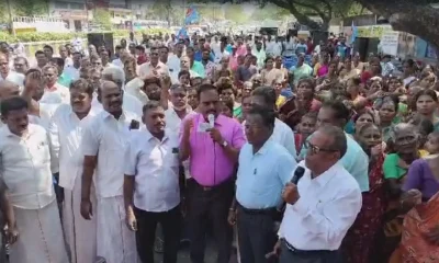 puducherry Tamil Nadu fishermen death protest near Swadeshi Cotton Mill Tamil News