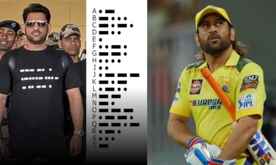 MS Dhoni t shirt Morse code ONE LAST TIME Tamil News