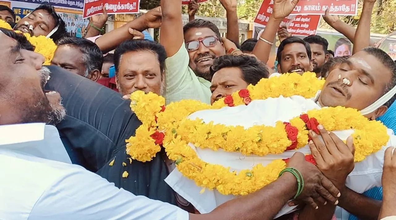 Protest at Pondy