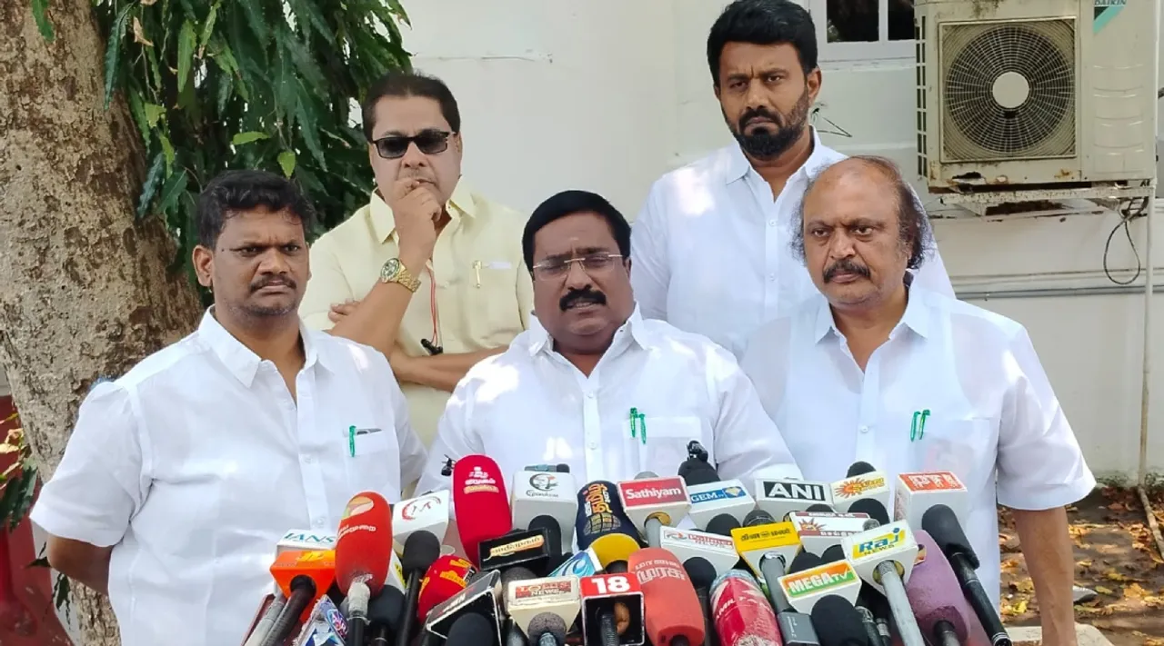 R Siva DMK Puducherry Legislative Assembly opposition leader press meet NEP walkout Tamil News