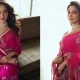 Thamannah pink saree