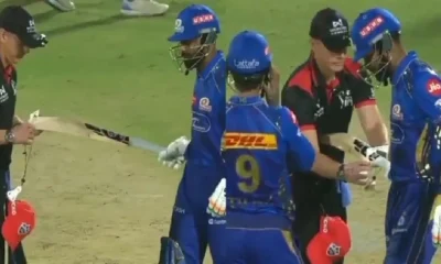 Why did the umpire check Hardik Pandya bat during DC vs MI Tamil News