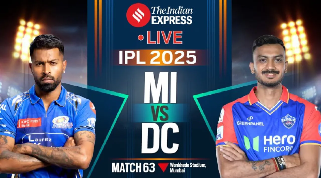 MI vs DC LIVE Cricket Score IPL 2025 today 63rd match Mumbai Indians vs Delhi Capitals Tamil News