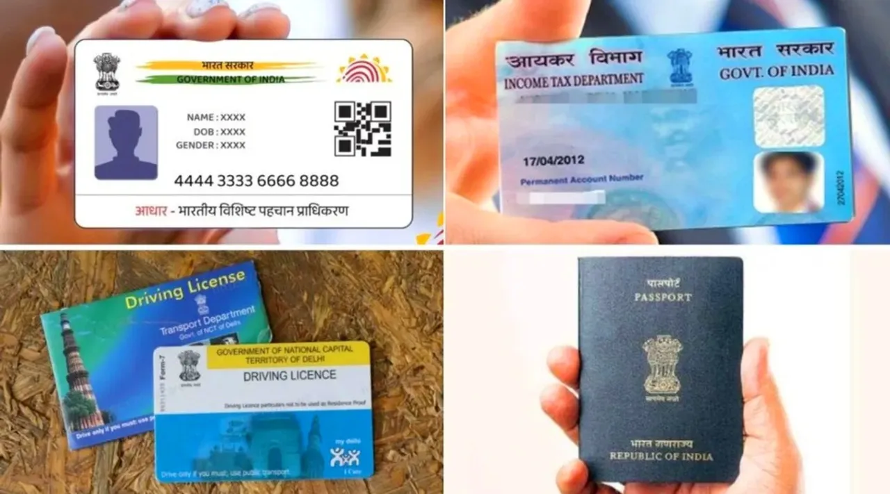 Aadhaar, PAN, Passport And Driving License