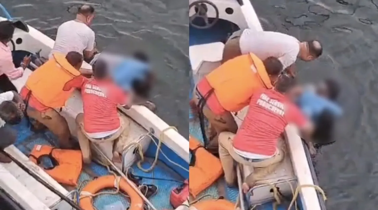 Puducherry Nonankuppam bridge Body of youth recovered after falling into river after car hits bike Tamil News