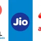 Jio, Airtel, Vi