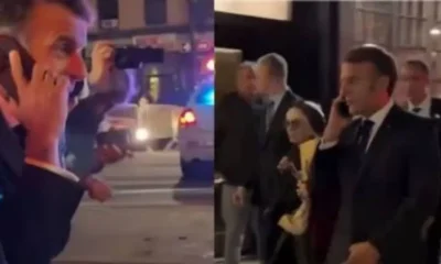 Macron stopped by NYPD