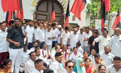 Puducherry DMK lays siege Chief Engineer office demanding quality drinking water Tamil News