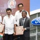 Ford comeback Tamil Nadu Ford Maraimalai Nagar production MK Stalin Ford MOU Ford Power Train facility TRB Raaja
