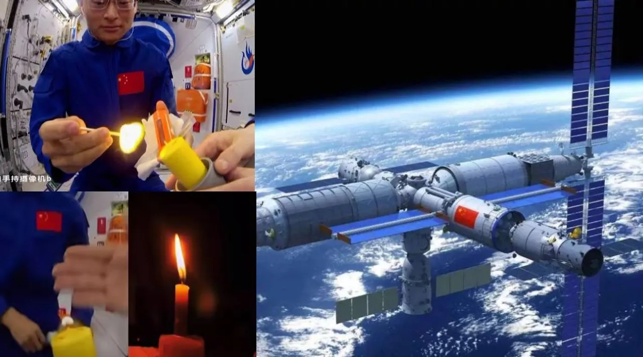 matchstick in space Chinese astronauts