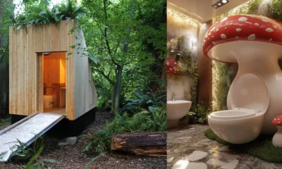 Mushroom-Powered Toilet