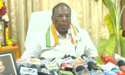 Narayanasamy slam Puducherry CM Rangaswamy wishing RSS centenary Tamil News
