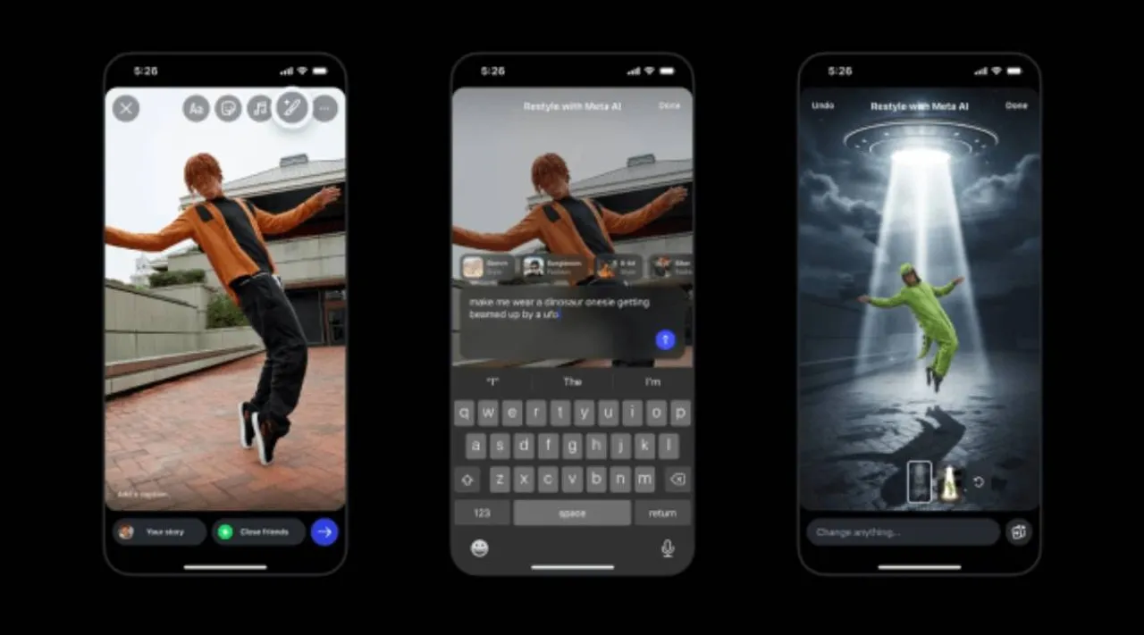 Stories using Meta AI