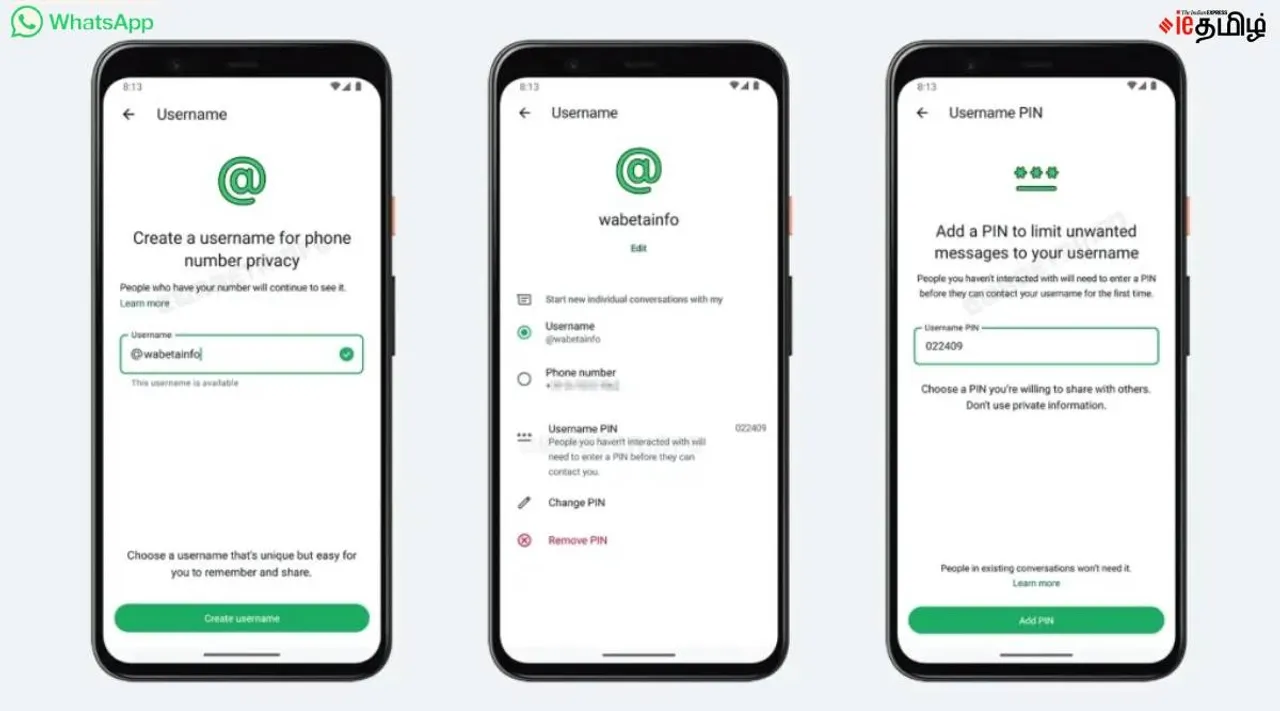 WhatsApp Tests Username