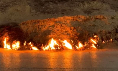 azerbaijan mountain fire