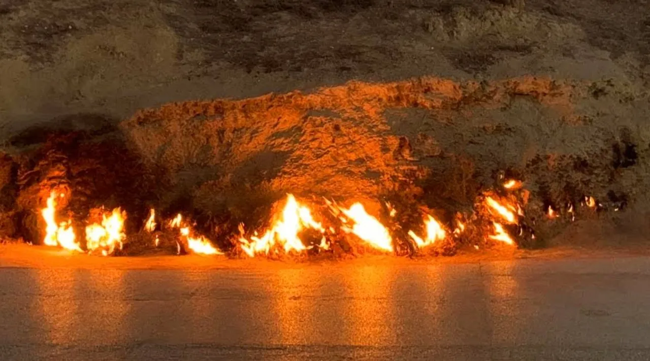 azerbaijan mountain fire